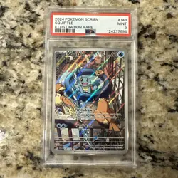 2024 POKEMON SCR EN-STELLAR CROWN ILLUSTRATION RARE #148 SQUIRTLE PSA 9 - Image 1