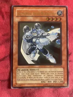 Yugioh Elemental Hero Bubbleman CRV-EN014 Ultimate Rare Near Mint - Image 2