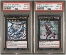 Yugioh Legendary Dragon Of White WSUP-EN051 Magician of Dark EN052 PSA 10 Seq - Image 1