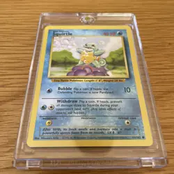 Squirtle 1999 Base Set 63/102 Pokemon Card Near Mint Hard Cased - Image 1