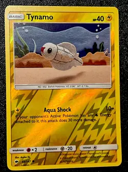 Tynamo 44/147 NM Reverse Holo Asako Ito Crochet Art Burning Shadows Pokemon Card - Image 1