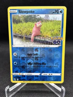 Pokemon TCG- Slowpoke 019/078- Pokemon GO- Reverse Holo Card - Image 1