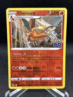 Charizard Pokemon Card Flare Blitz Ability Stage 2 Pokemon Go Reverse - Image 1