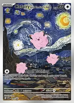Clefairy hp60 Van Gogh Gold Metal Pokemon Card-Collectible Gift Display！HOT! - Image 1