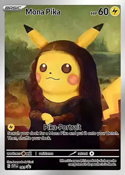 Mona pika hp60 Van Gogh Gold Metal Pokemon Card-Collectible Gift Display！HOT! - Image 1