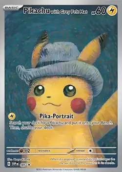 Pikachu hp60 Van Gogh Gold Metal Pokemon Card-Collectible Gift Display！HOT! - Image 1