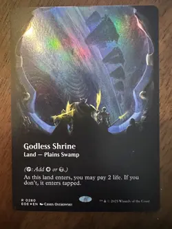 Godless Shrine : MTG *FOIL Borderless* Edge Of Eternities #0280 / NM - Image 1