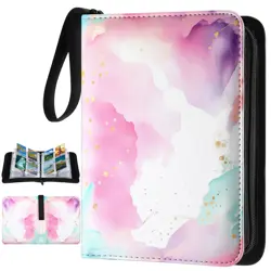 Card Binder 4/9 Pocket PU Waterproof Trading Binder Compatible with MTG/ygo/T... - Image 1
