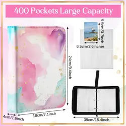 Card Binder 4/9 Pocket PU Waterproof Trading Binder Compatible with MTG/ygo/T... - Image 2