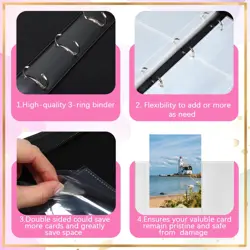 Card Binder 4/9 Pocket PU Waterproof Trading Binder Compatible with MTG/ygo/T... - Image 4