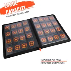 Premium Trading Card Binder for PKM TCG MTG Cards,Holds 1000+ Cards,16 -Pocke... - Image 2