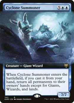 MTG Foil - Cyclone Summoner (Extended Art) - 343 / NM / English - Image 1