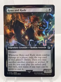 MTG Reno and Rude FOIL English Extended Art Final Fantasy Gift Bundle - Image 1