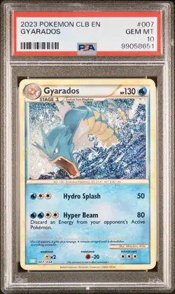 2023 Gyarados 007/034 Pokemon Classic Collection CLB Holo Pokemon Card PSA 10 - Image 3