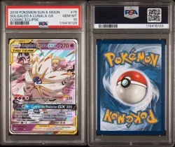 2019 Solgaleo and Lunala GX #75 PSA 10 Pokemon Cosmic Eclipse Sun & Moon FA - Image 2