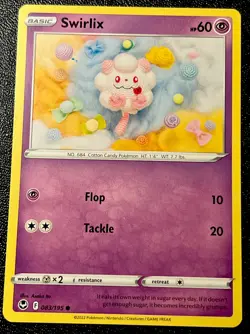 Swirlix 083/195 NM Non Holo Adorable Asako Ito Crocheted Art Pokemon Card! - Image 1