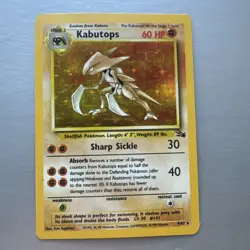 Pokemon Card Kabutops 9/62 Fossil Unlimited Holo Rare - Image 1