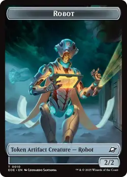 MTG Foil - Robot // Lander (0005) Double-Sided Token - 10 // 5 / NM / English - Image 1