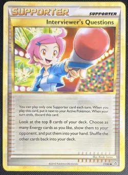 Interviewer's Questions 77/95 Pokemon English HG/SS Unleashed 2010 - Image 1