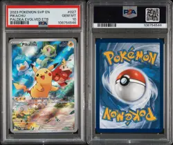2023 POKEMON SVP EN-SV PALDEA EVOLVED ETB PROMO #027 PIKACHU PSA 10 - Image 3