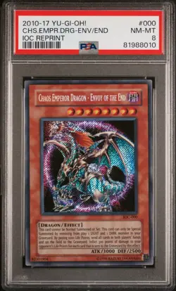 Yugioh Chaos Emperor Dragon - Envoy of the End IOC-000 Reprint PSA 8 Card TCG - Image 1
