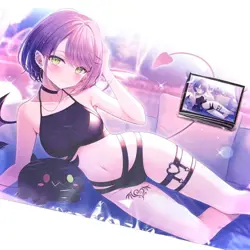 Hololive Towa Tokoyami Muka Playmat Sleeve Set Trading Card Rubber - Image 1