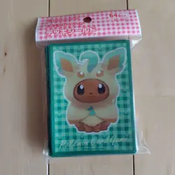 Pokemon Card Leafeon Eevee Poncho Series Deck Shield Sleeve Set - Image 1
