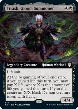 MTG Tivash, Gloom Summoner (Extended Art) - 372 / English / Near Mint - Image 1