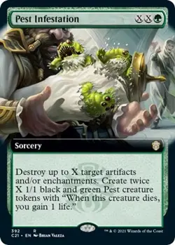 MTG Pest Infestation (Extended Art) - 392 / English / Near Mint - Image 1