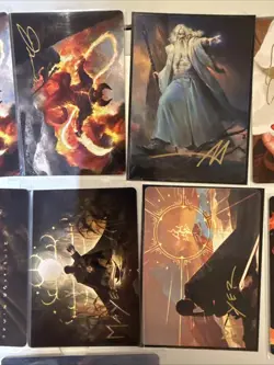 Set of 11 Lord of The Rings MTG Gold Stamp Art Series Cards LotR Mint - Image 3