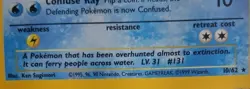 LAPRAS 10/62 POKEMON FOSSIL SET HOLO RARE Vintage - Image 3