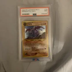 Pokemon 2000 Japanese Neo 3 Revelation #142 - Aerodactyl Holo Rare Swirl - PSA 9 - Image 1