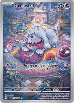Pokemon TCG Greavard 214/198 Illustration Rare SV Scarlet & Violet Base Set Holo - Image 1