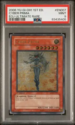 Yugioh Cyber Prima EOJ-EN007 Ultimate Rare 1st Edition Enemy of Justice PSA 9 - Image 1