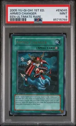 2005 Yugioh Armed Changer EEN-EN045 1st Edition Ultimate Rare PSA 9 - Image 1