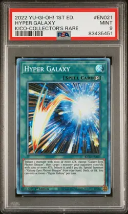Yugioh Hyper Galaxy King's Court 1st Edition Collector's Rare KICO-EN021 PSA NM - Image 1