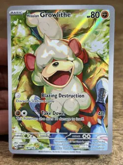 Hisuian Growlithe IR 181/167 Sv06: Twilight Masquerade Holo - Pokemon Card NM - Image 3