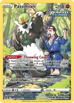 Passimian HP110 Throwing Coach Metal Pokemon Card-Collectible Gift Display - Image 1