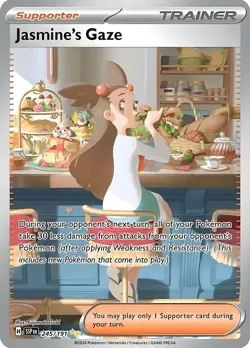 Jasmine's Gaze Metal Pokemon Card-Collectible Gift Display - Image 1