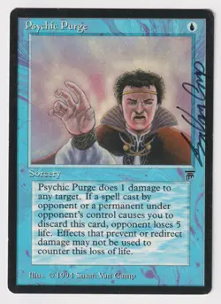 Signed Psychic Purge Proof MP Legends Artist Susan Van Camp 1994 MTG Magic AP! - Image 1