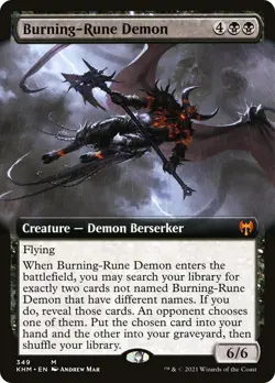 MTG Burning-Rune Demon (Extended Art) - 349 / English / Near Mint - Image 1