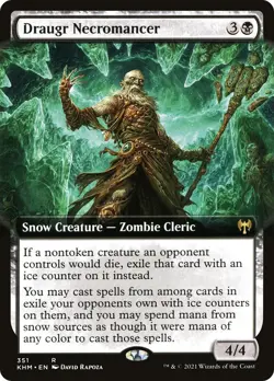 MTG Foil - Draugr Necromancer (Extended Art) - 351 / NM / English - Image 1