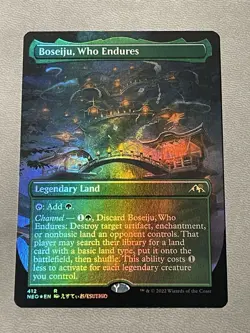 MTG Boseiju, Who Endures - Foil - Borderless Near Mint, English NEO Kamigawa - Image 1