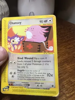 Vintage Pokemon- Chansey 72/165 expedition 2002 (Heavily played) - Image 4