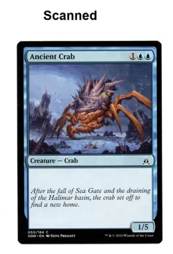 MTG Ancient Crab Creature Oath of the Gatewatch Card 2016 Lightly Played - Image 1
