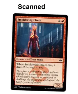 MTG Smoldering Efreet Creature Efreet Monk Fate Reforged 2015 Card Corner Banged - Image 1