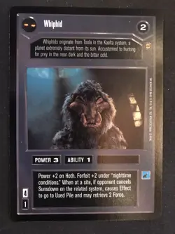 Star Wars Jabba's Palace CCG Card Whiphid - Image 1