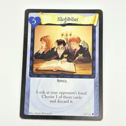 Harry Potter Trading Card Game Illegibilus Spell 92/116 Rare Promo Stamp 2001 - Image 1