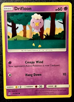 Drifloon 51/156 NM Non Holo Asako Ito Crochet Art Ultra Prism Pokemon Card! - Image 1