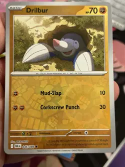 Drilbur 045/086 Reverse Holo Black Bolt BLK English Pokemon Card NM - Image 1
